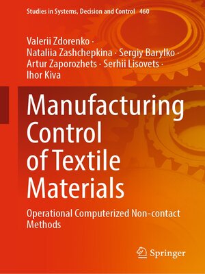 cover image of Manufacturing Control of Textile Materials